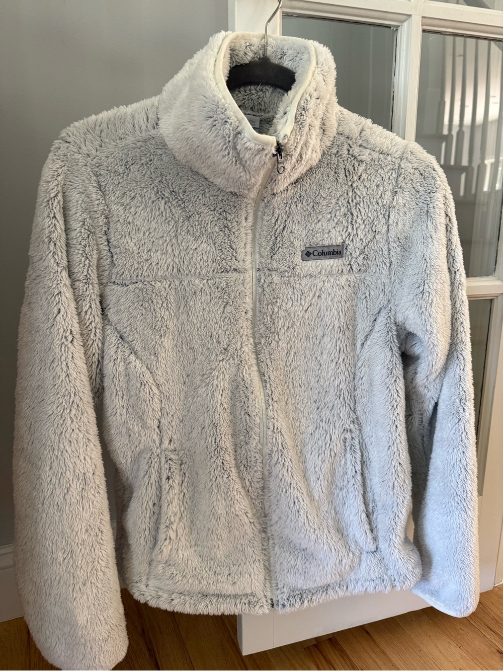 Columbia Light Grey Plush Full-Zip Jacket - XS